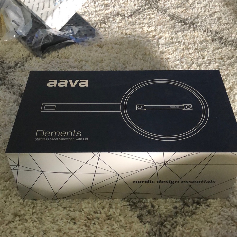 aava elements stainless steel saucepan with lid